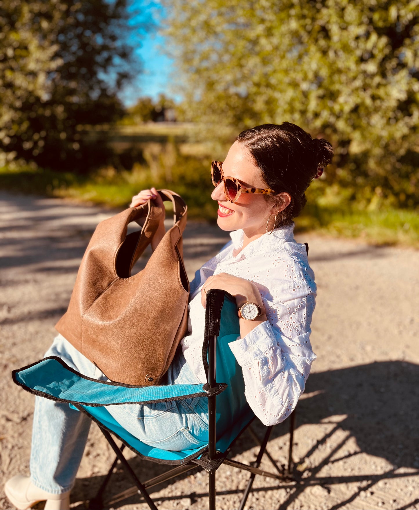 Braune Henkeltasche