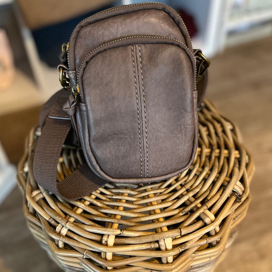 Neutrale Crossbodybag Coffebrown Mandoline 