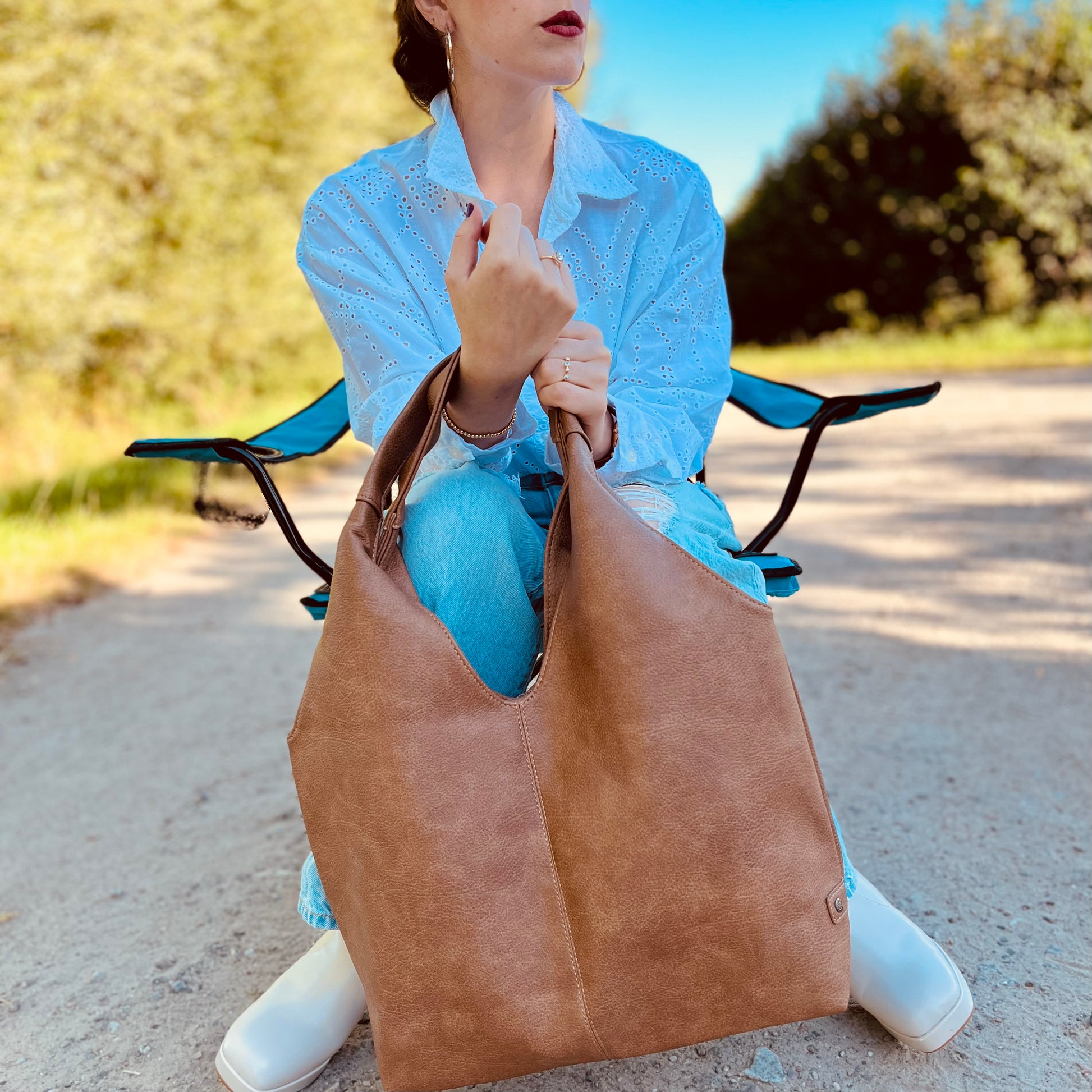 Große Tasche in Braun