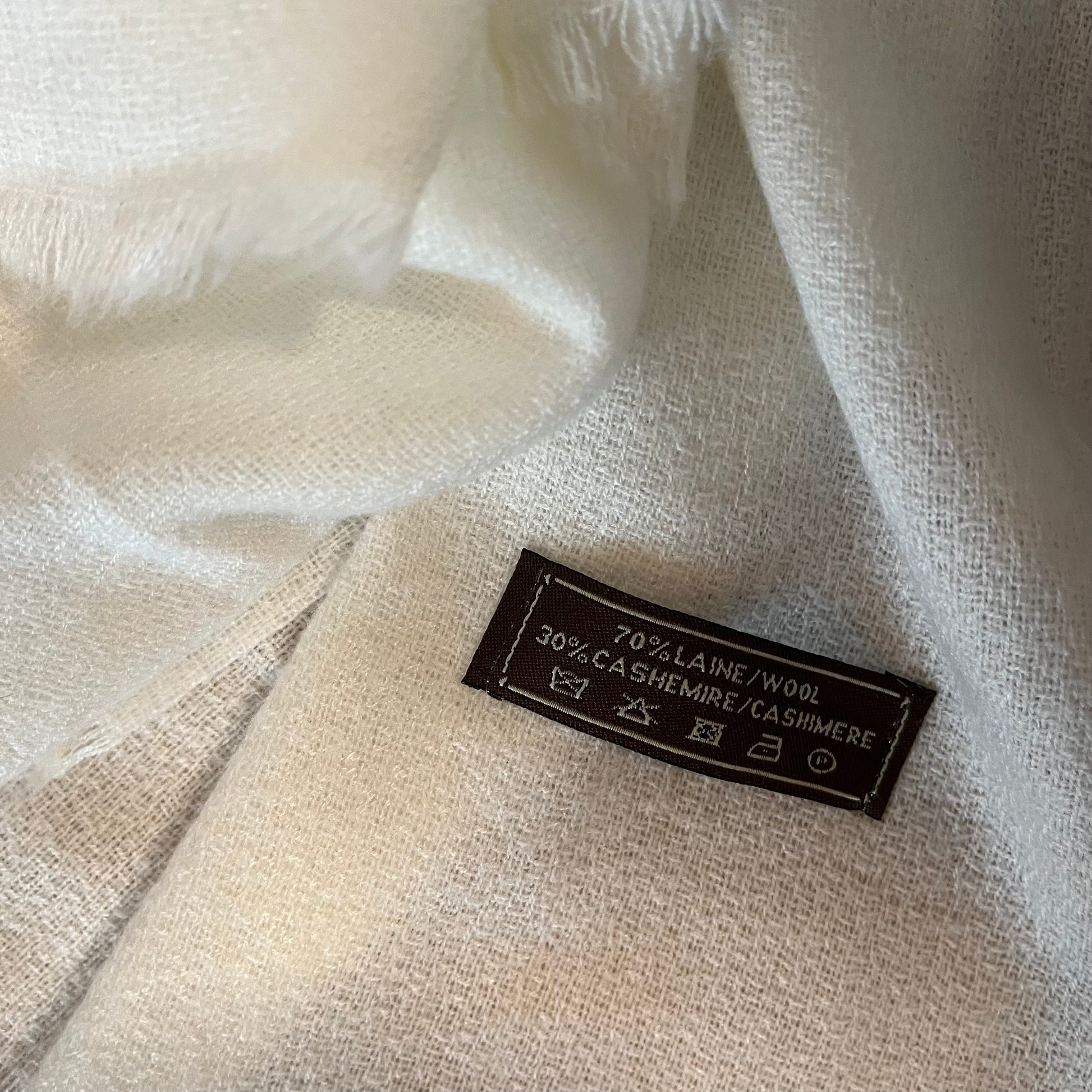 Cashmere Schal in Creme