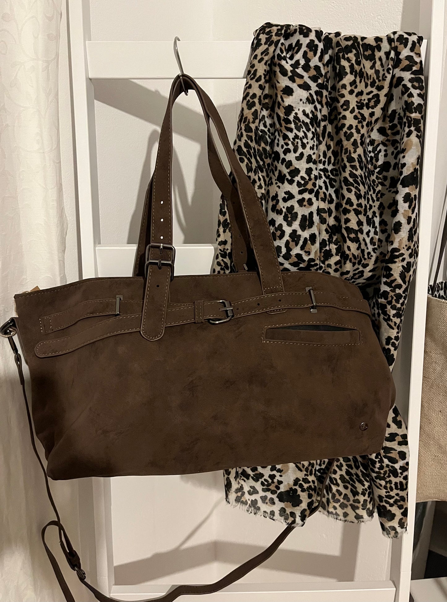 Wildlederoptik, alcantara Handtasche 