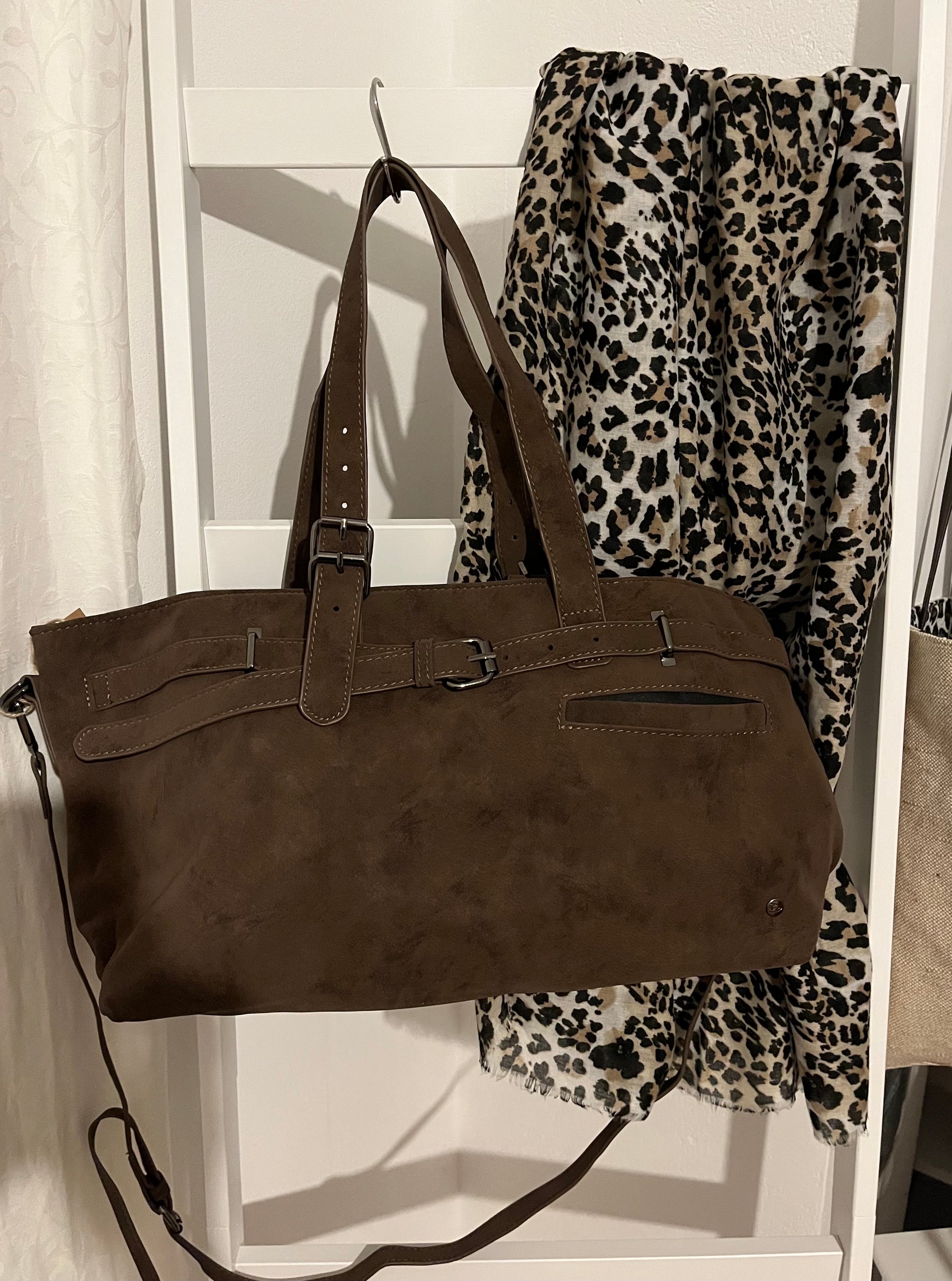 Wildlederoptik, alcantara Handtasche 