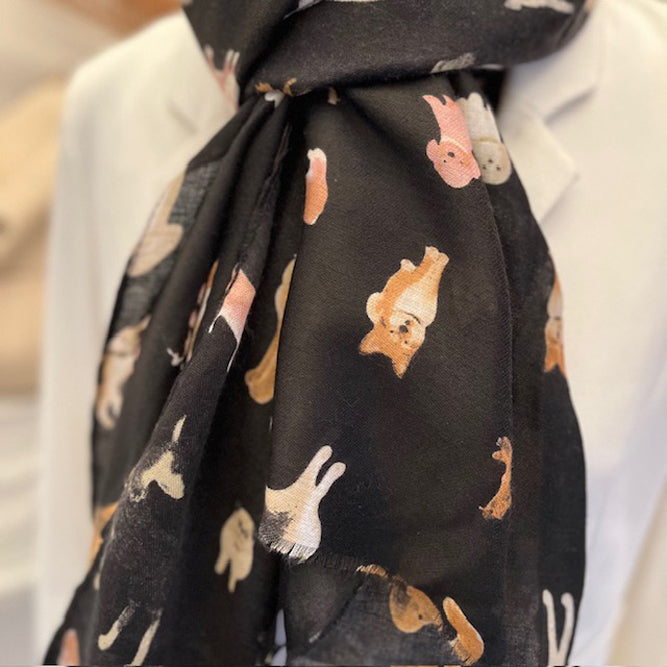 Schal mit Hundemotiv