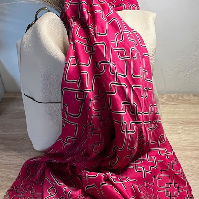 Schal in Pink mit Muster